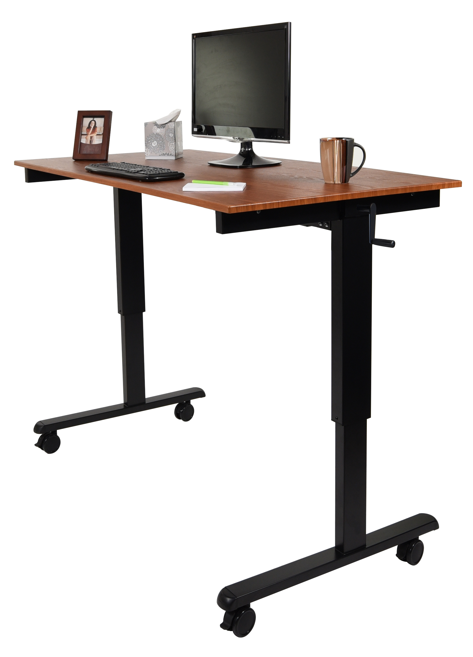 Luxor 60" Hand Crank Adjustable Stand Up Desk - NotSitting.com